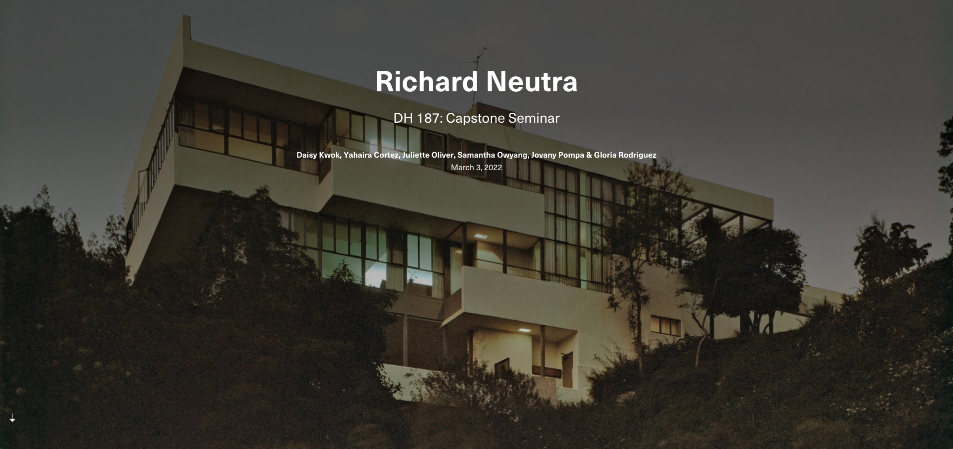 StoryMap Cover: Richard Neutra